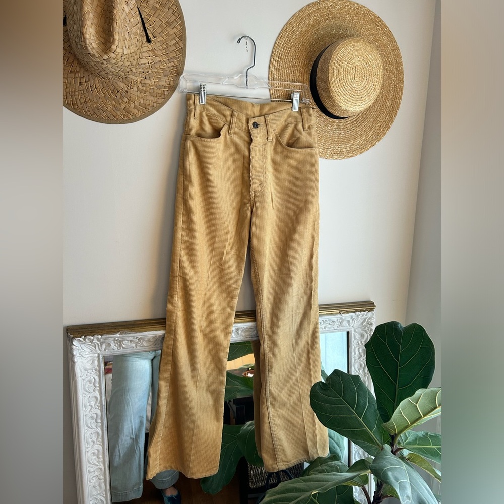 Levi’s Sta-Prest True Vintage 70’s corduroy flare western pants Black tab 28x31 - Picture 2 of 11